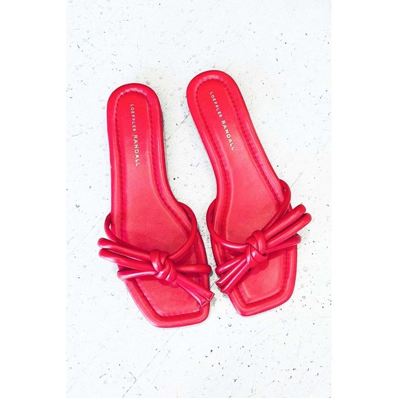Loeffler Randall Shoes - Loeffler Randall Red Knot Slide Sandals Women's Size 9.5 Flat Slip Ons
